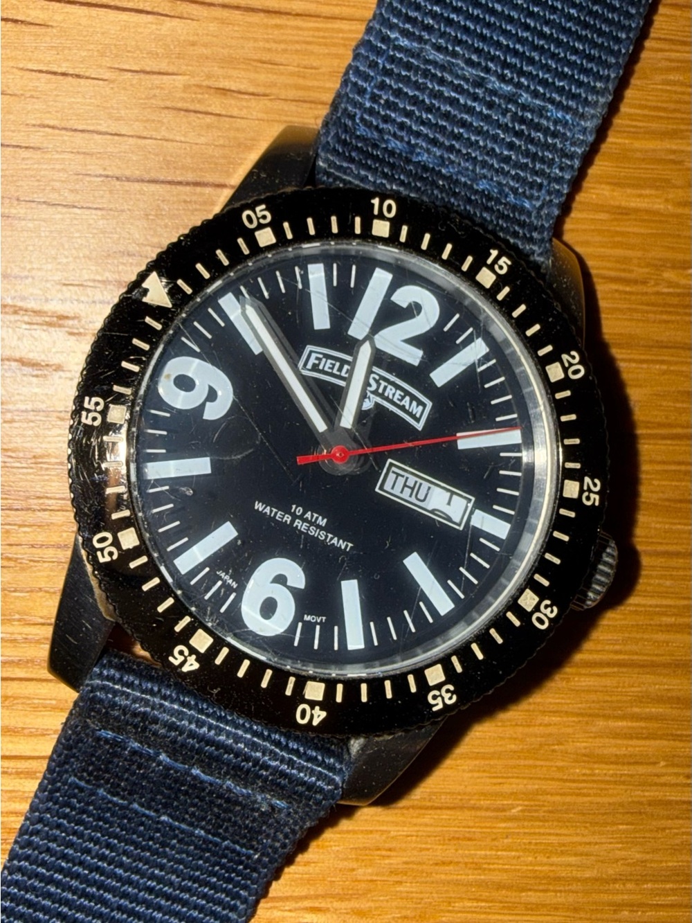 Field & Stream Black Dial Watch with Navy Strap